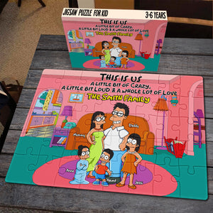 Funny Family Jigsaw Puzzle - Personalized Gifts For Family 02HULU150425PA - Jigsaw Puzzles - GoDuckee