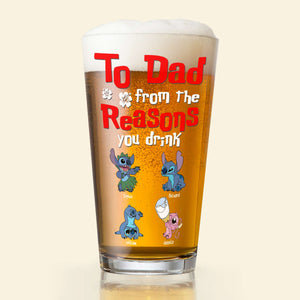 Personalized Gifts For Dad Beer Glass 02qhqn080524 - Drinkware - GoDuckee