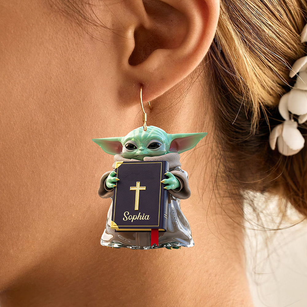 Baby Alien Acrylic Earrings – Personalized Gifts For Christians 03naqn090725 - Earrings - GoDuckee
