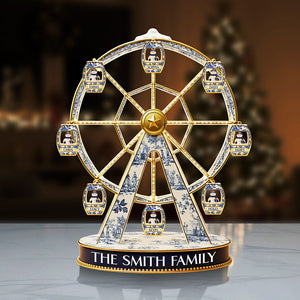 Personalized Gifts For Christmas, Snowman Family Toile De Jouy Acrylic Plaque 02tota011025 - Shaped Plaques - GoDuckee