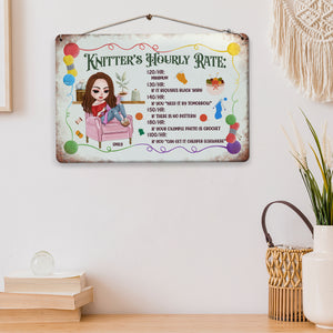 Personalized Gifts For Knitting Girl Print Metal Sign 01napu300724hh - Metal Signs - GoDuckee