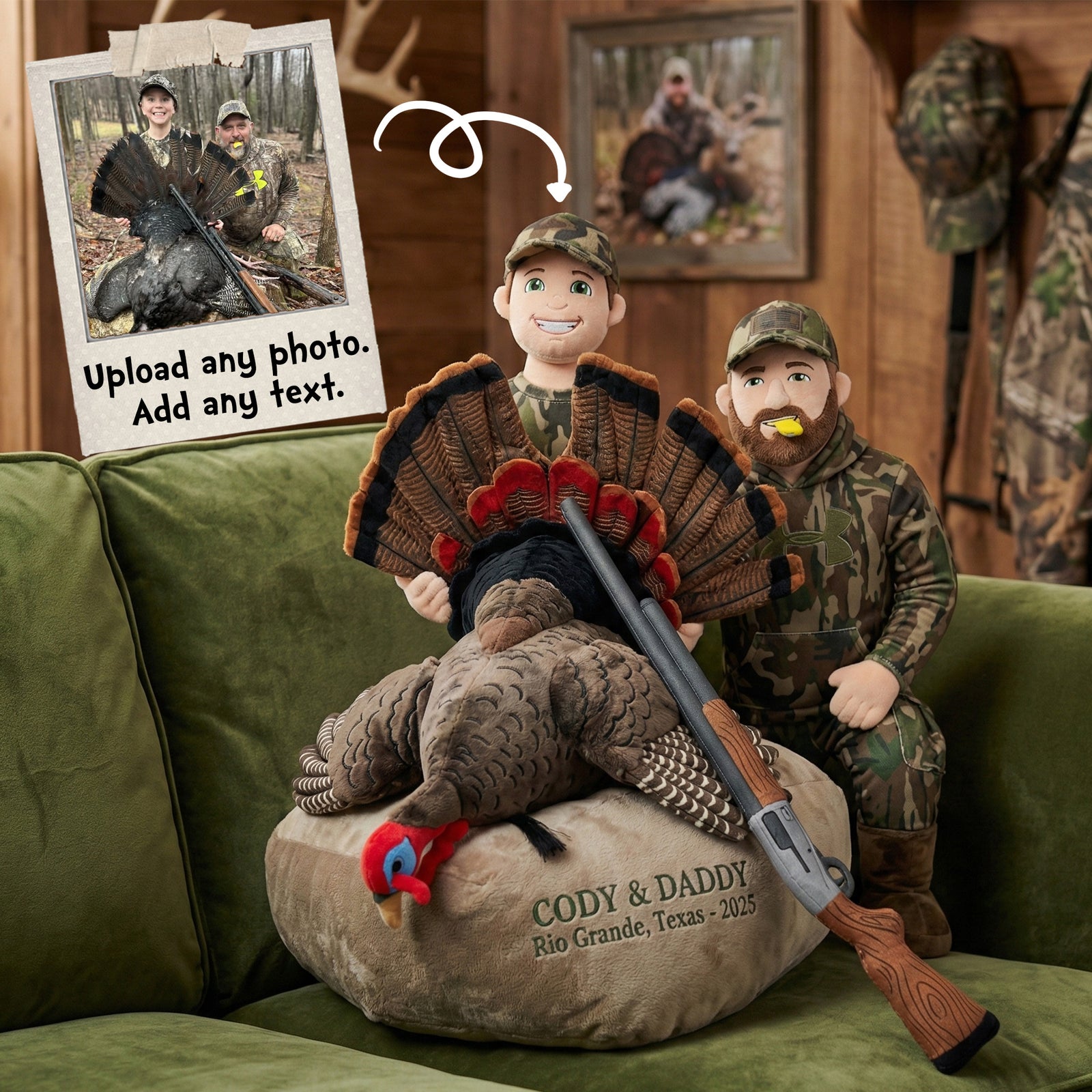Custom Photo Hunting Trophy Pillow - Personalized Gifts For Hunting Lovers 04QHMG111225 - Pillow - GoDuckee