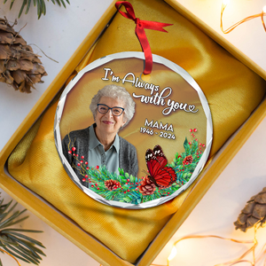 Custom Photo Gifts For Heaven Christmas Ornament 02acpu011024 - Ornament - GoDuckee