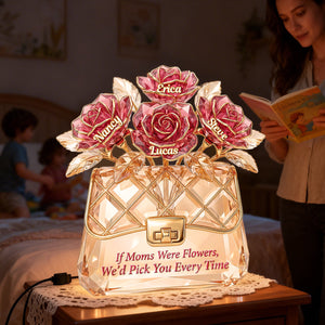 Elegant Flower Bag Light Box – Personalized Gifts For Mom 04namg260226 - Light Box - GoDuckee