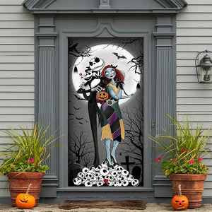 Personalized Halloween Gifts For Couple Door Cover 144acqn240824 - Door Covers - GoDuckee