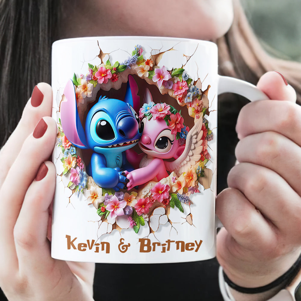 Personalized Gifts For Couple Coffee Mug Romantic Cartoon 04HUDT120425 - Coffee Mug - GoDuckee