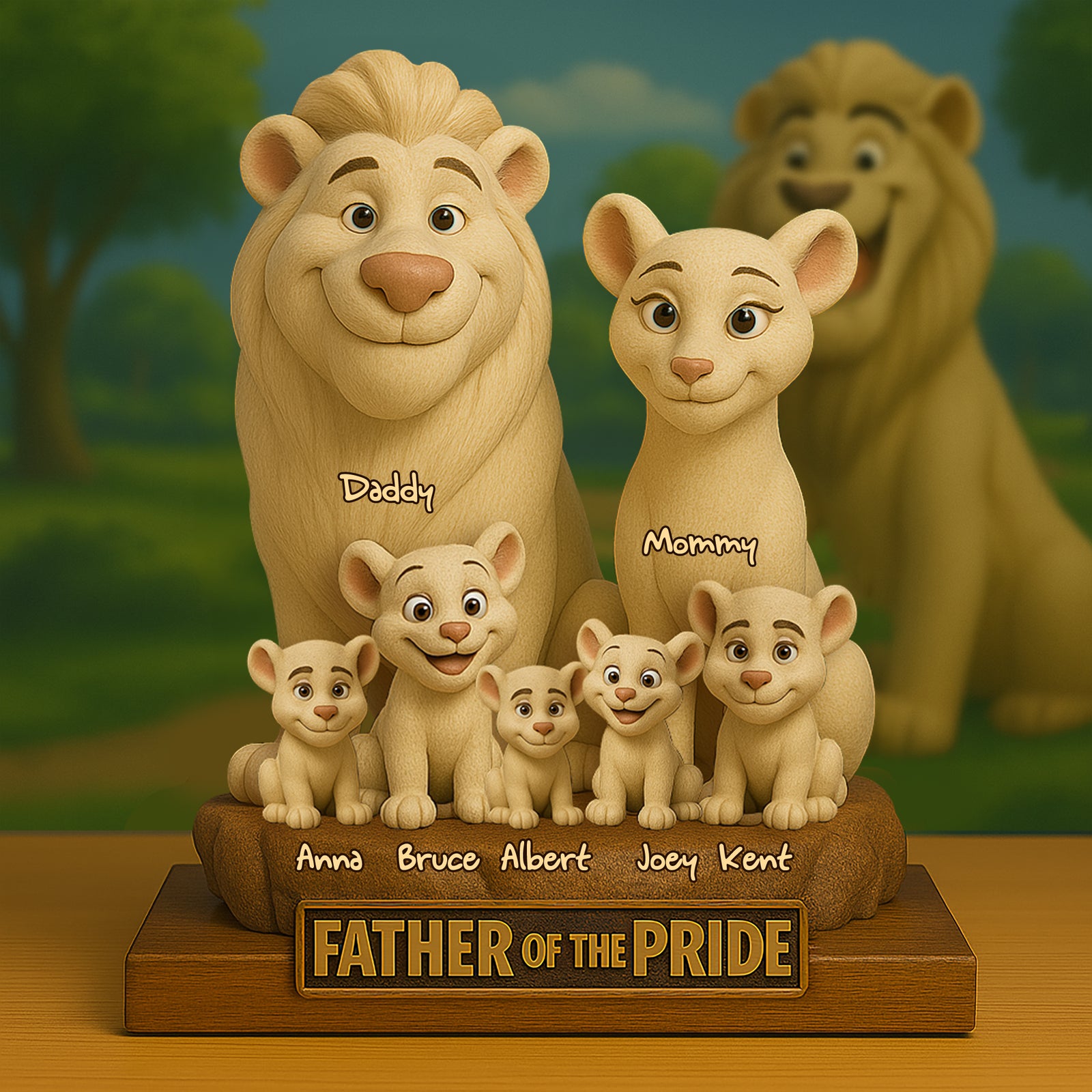 Personalized Gifts For Family Acrylic Plaque- Roaring Family Together - Shaped Plaques - GoDuckee