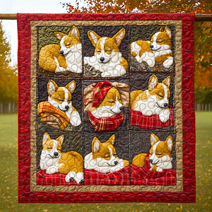 Corgi Dog Christmas Quilt Bed Set Gifts For Dog Lovers 04HUDT051124 - Blanket - GoDuckee