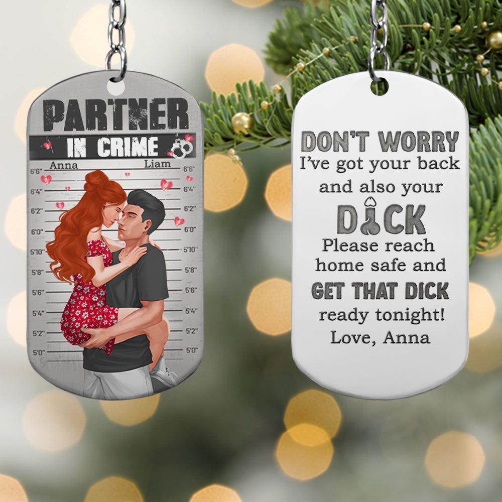 Partner In Crime, Personalized Keychain, Gifts For Him Gifts For Her - Keychains - GoDuckee