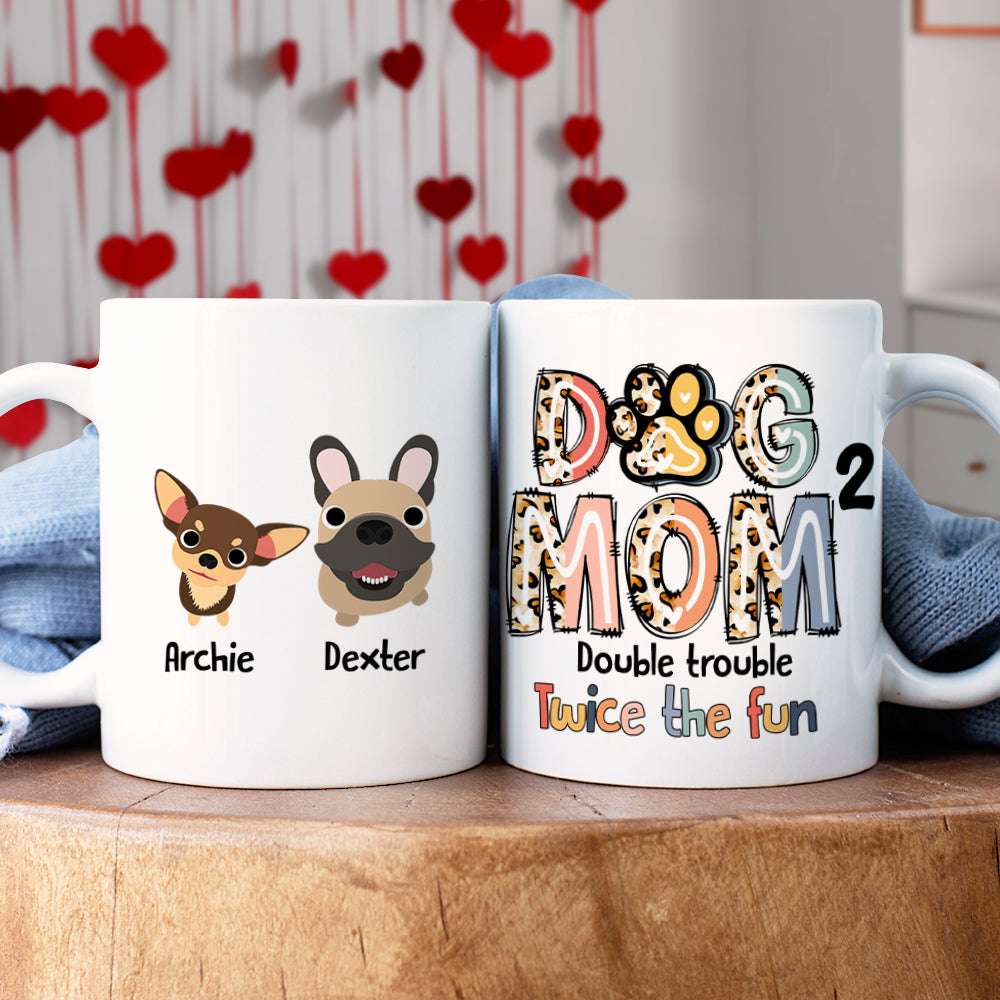 Personalized Gifts For Dog Mom Coffee Mug 01QHDT230324 Mother's Day - Coffee Mugs - GoDuckee