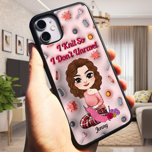 Personalized Gifts For Girl 3D Phone Case Knit Lover 042XQMH260724HH - Phone Case - GoDuckee