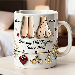 Growing Old Together Couples Coffee Mug - Personalized Gift For Couples 02NALU060126 - Coffee Mug - GoDuckee
