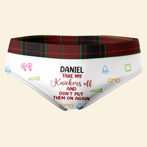 Personalized Gifts For Couple Women's Briefs Take My Knickers Off 03OHMH220124 - Boxers & Briefs - GoDuckee