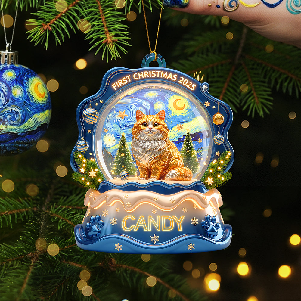Slay Cat Christmas Ornament Personalized Gifts For Cat Lovers 04TGTA230825-Homacus