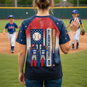 Proud American Baseball Mom 3D All-over Shirt - Personalized Gifts For Moms 01qhmg090326 - AOP Products - GoDuckee