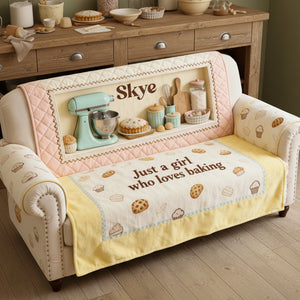 Baked With Love Quilted Sofa Cover - Personalized Gifts For Baking Lovers 02KITA260126 - Sofa Cover - GoDuckee