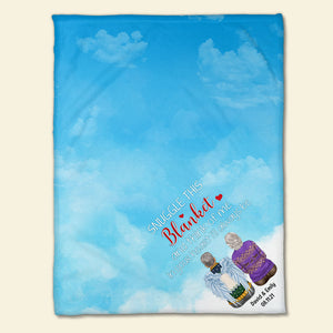 Snuggle This Blanket And Think Of Me IN Your Heart I'll Always Be-Personalized Blanket-Memorial Gift - Blanket - GoDuckee