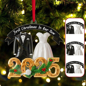 Christmas Couple Acrylic Ornament - Personalized Gift For Couple 03TGMG090825 - Ornament - GoDuckee