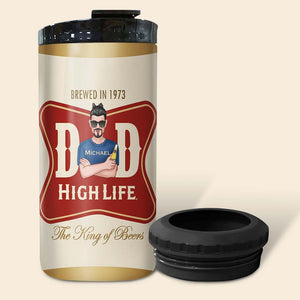 Dad Bod, One Beer At A Time, Personalized 4 In 1 Can Cooler Tumbler Gift For Dad 03DNPO130623TM-03-TT - Can Cooler - GoDuckee