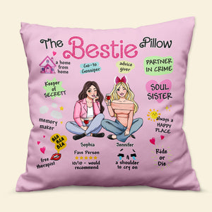 Personalized Gifts For Besties Square Pillow 03TOQN231124HH - Pillow - GoDuckee