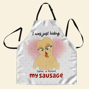 Personalized Gifts For Couple Aprons I Was Just Hiding 03ohqn270124 - Aprons - GoDuckee