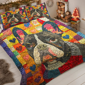 Pug French Bulldog Christmas Quilt Bed Set Gifts For Dog Lovers 01HUDT061124 - Blanket - GoDuckee