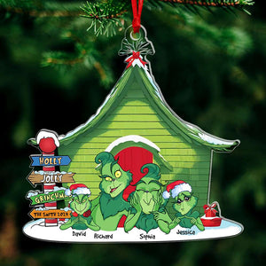 Personalized Christmas Gifts For Family, Cartoon Family Acrylic Ornament 02TOQN090924 - Ornament - GoDuckee