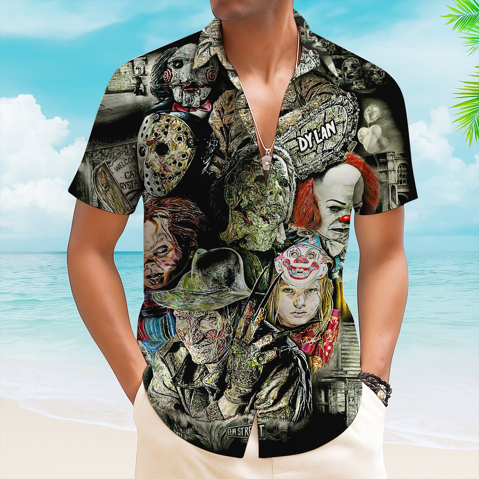 Horror Hawaiian Shirt Personalized Gifts For Movie Fans 04ACDT110625 - Hawaiian Shirts - GoDuckee