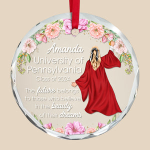 Personalized Gifts For Graduate Crystal Ornament 03PGQN081024TM - Ornament - GoDuckee