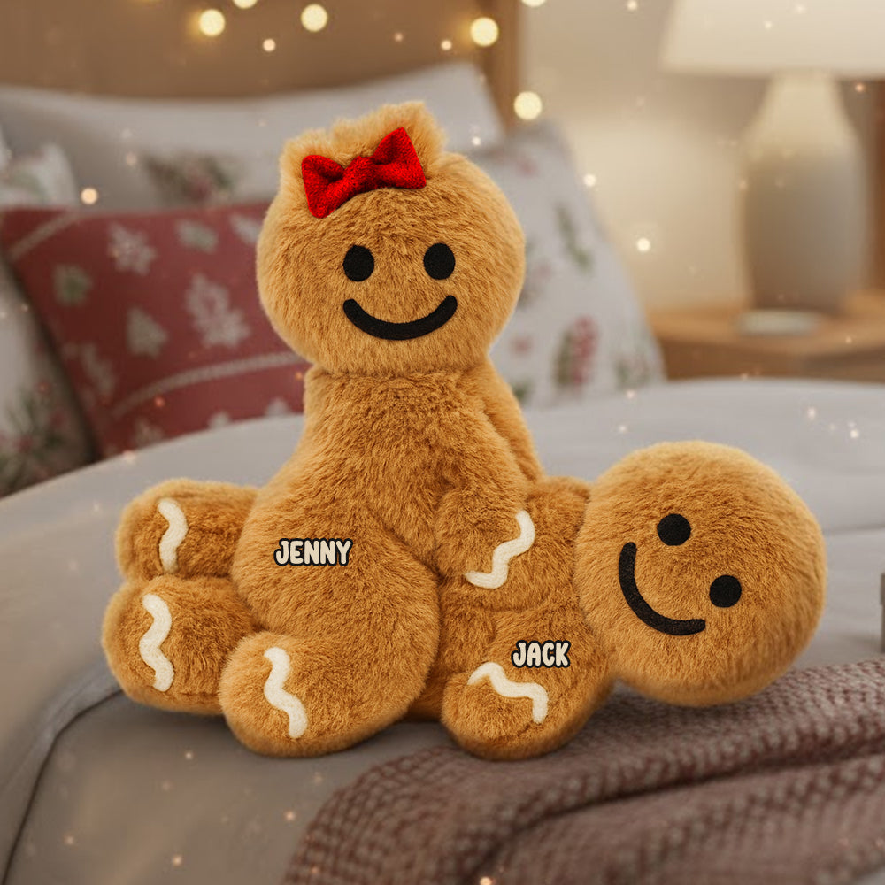 Funny Gingerbread Couple Pillow Personalized Gifts For Couple 04natn141125 - Pillow - GoDuckee