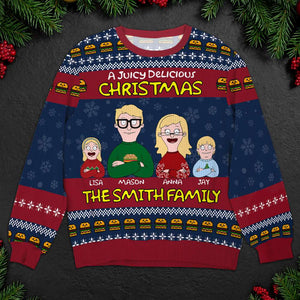 Personalized Gifts For Family Movie Lover Sweatshirt Ugly Christmas 01XQMH251024HG - Ugly Christmas Sweater - GoDuckee