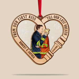 From Our First Kiss Till Our Last Breath, 2 Layered Mix Ornament, Christmas Gift - Ornament - GoDuckee