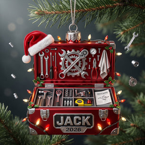 Mechanical Box Ornament - Personalized Gifts For Mechanic Christmas Ornament 09PGLU191026 - Ornament - GoDuckee