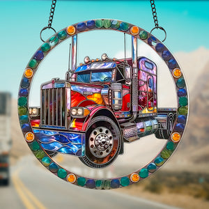 Personalized Gifts For Truck Lovers, Truck Acrylic Suncatcher Ornament 03ACDT300824 - Ornament - GoDuckee