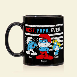 Best Papa Ever Gift 01DNPO210423 Personalized Family Black Mug - Coffee Mug - GoDuckee