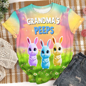 Personalized Gifts For Grandma 3d Shirt, Bunny Peeps 03TGMH110225 - AOP Products - GoDuckee