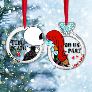 Set Of 2 Personalized Ornaments For Couple, PW-02QHTN071023, Christmas Gift, Anniversary Gift Ideas - Ornament - GoDuckee