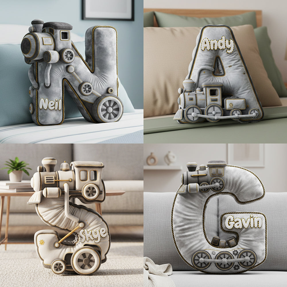 Alphabet Letter Pillow - Personalized Gifts For Train Lovers 02ohta041225 - Pillow - GoDuckee