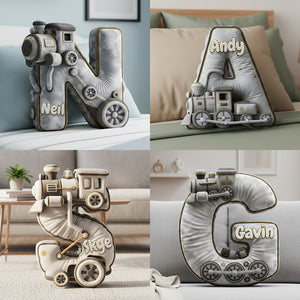 Alphabet Letter Pillow - Personalized Gifts For Train Lovers 02ohta041225 - Pillow - GoDuckee