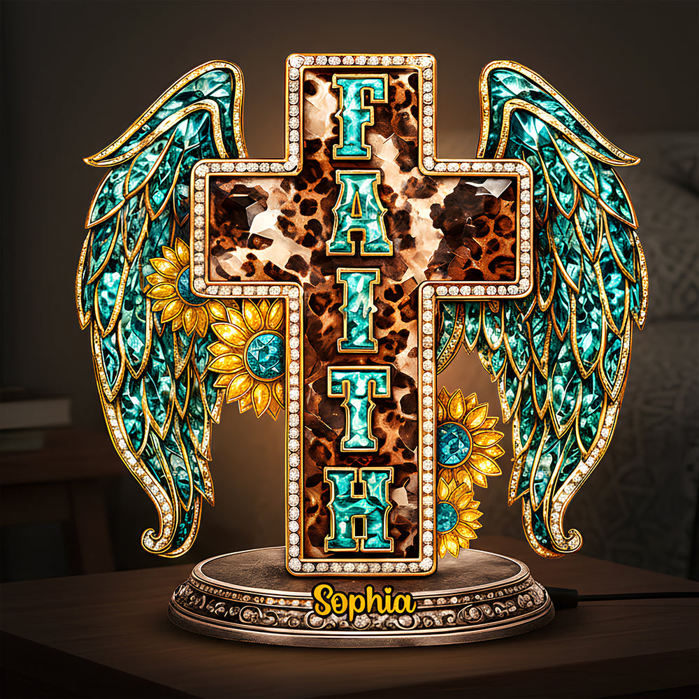 Glowing Faith Cross Light Box - Personalized Gift For Jesus Lovers 03HUDT061225 - Light Box - GoDuckee