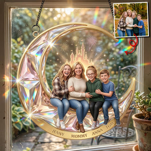 Custom Photo Family suncatcher - Personalized Gifts For Family Suncatcher Ornament 03NATN200326 - Ornament - GoDuckee