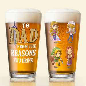 Personalized Gifts For Dad Beer Glass 04naqn130524 Father's Day - Drinkware - GoDuckee