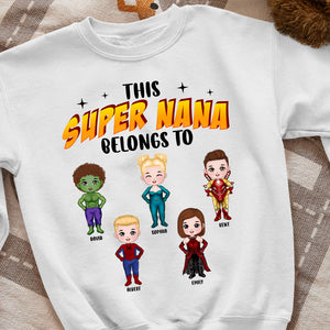 This Super Nana Be Belongs To-Personalized Shirt-05acqn110823pa - Shirts - GoDuckee