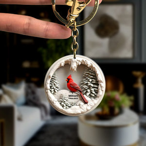 Personalized Gifts For Family Memorial Keychain 06kaqn191224 Cardinal Keychain - Keychains - GoDuckee