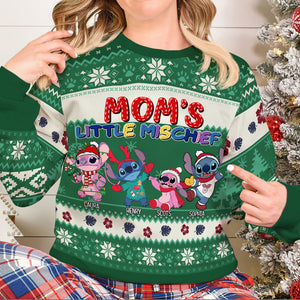 Personalized Christmas Gifts For Mom Ugly Sweater, Mom's Little Mischief 02KALU200924 - Ugly Christmas Sweater - GoDuckee