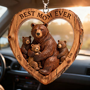 Bear Mom Car Ornament - Personalized Gifts For Mom 03HYDT050226 - Ornament - GoDuckee