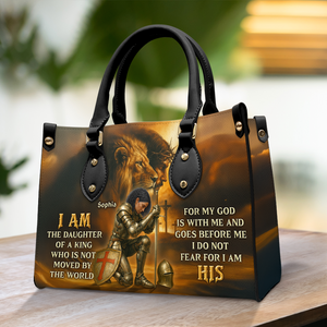 Kneeing Knight Leather Bag - Personalized Gifts For Christians 02hupu130625 - Leather Bag - GoDuckee