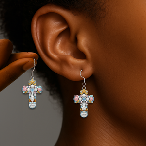Faithful Cross Seashells Earrings - Personalized Gift For Christians 03NALU160625 - Earrings - GoDuckee