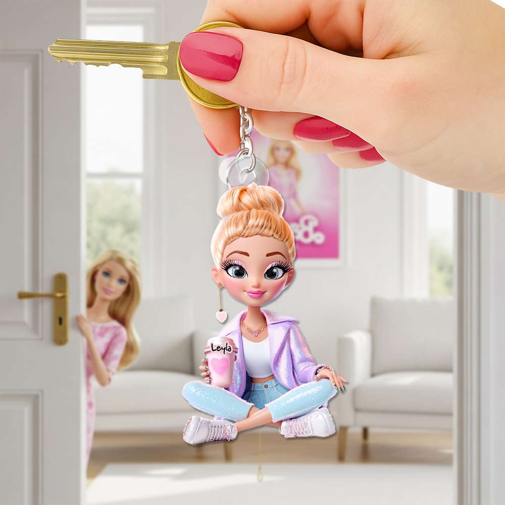Adorable Doll Acrylic Keychain - Personalized Gifts For Her 04TGLU110625 - Keychains - GoDuckee