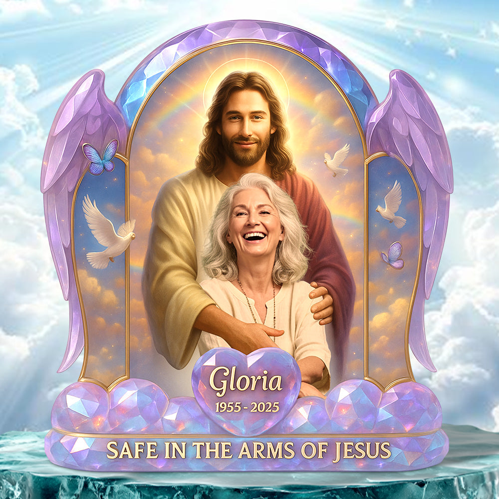 Heaven Memorial Acrylic Plaque Custom Photo Gifts For Heaven 04NADT190525 - Shaped Plaques - GoDuckee